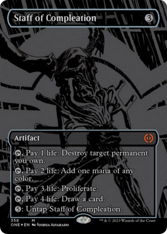 Image for Staff of Compleation (Oil Slick Raised Foil) (358) (Phyrexia: All Will Be One) - Magic: The Gathering