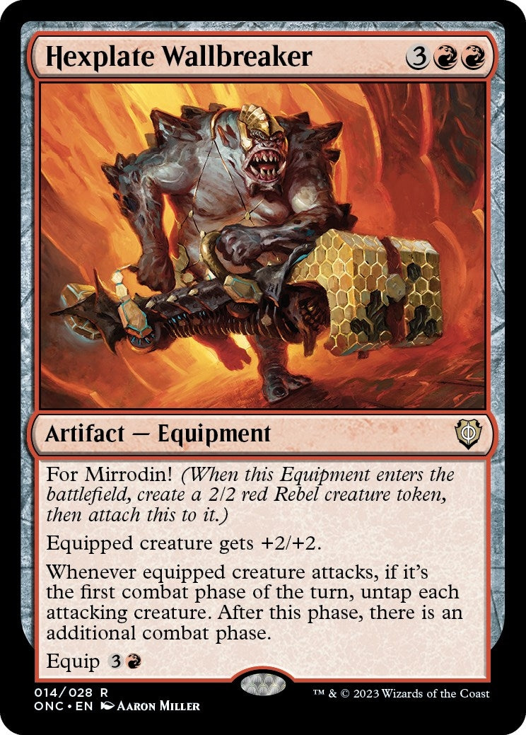 Image for Hexplate Wallbreaker (14) (Commander: Phyrexia: All Will Be One) - Magic: The Gathering