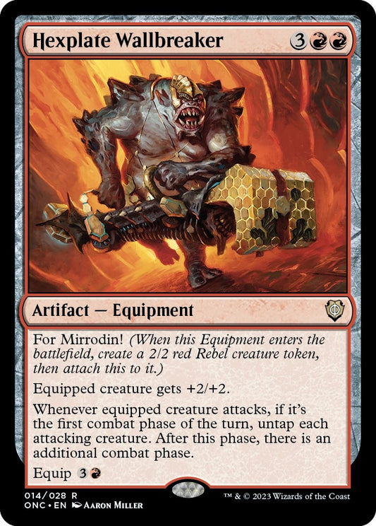 Image for Hexplate Wallbreaker (14) (Commander: Phyrexia: All Will Be One) - Magic: The Gathering