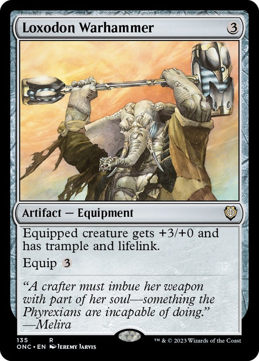 Image for Loxodon Warhammer (135) (Commander: Phyrexia: All Will Be One) - Magic: The Gathering