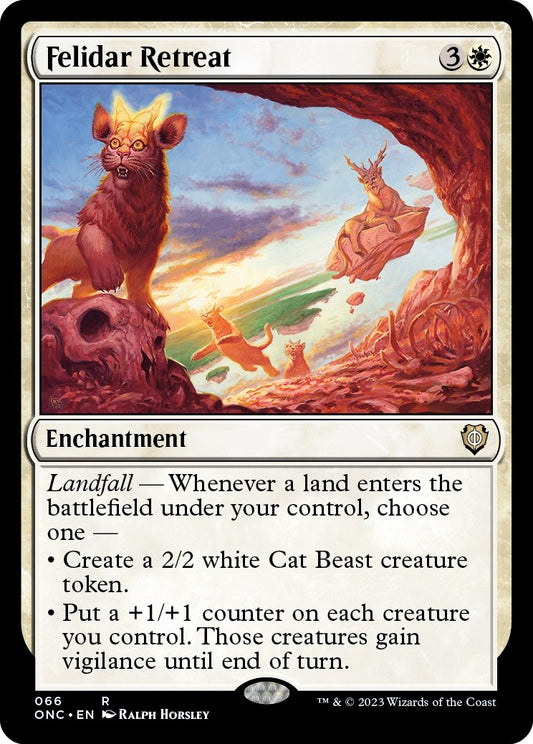 Image for Felidar Retreat (66) (Commander: Phyrexia: All Will Be One) - Magic: The Gathering