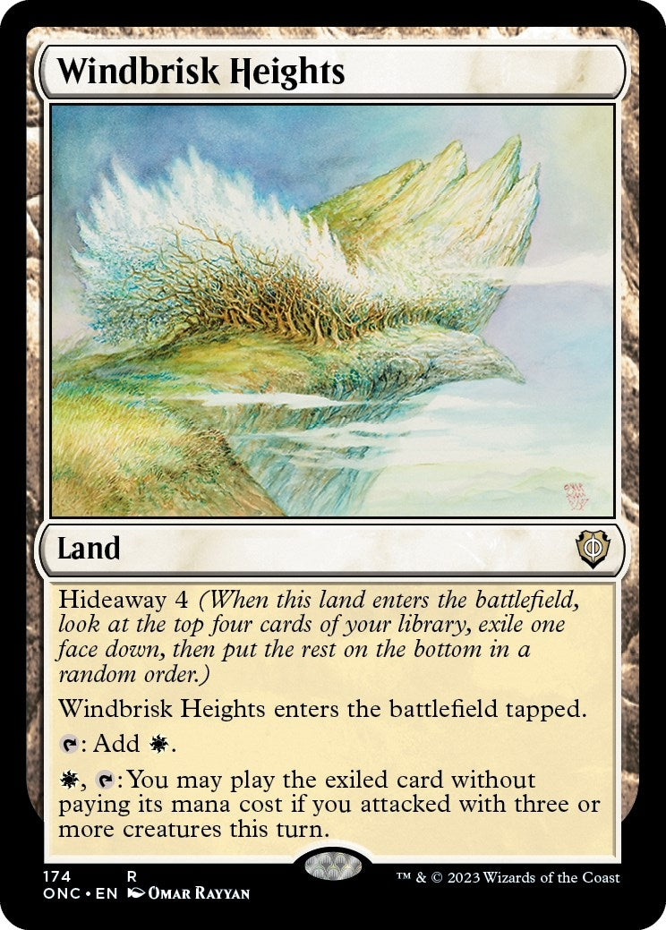 Image for Windbrisk Heights (174) (Commander: Phyrexia: All Will Be One) - Magic: The Gathering