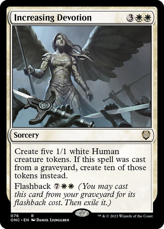 Image for Increasing Devotion (76) (Commander: Phyrexia: All Will Be One) - Magic: The Gathering
