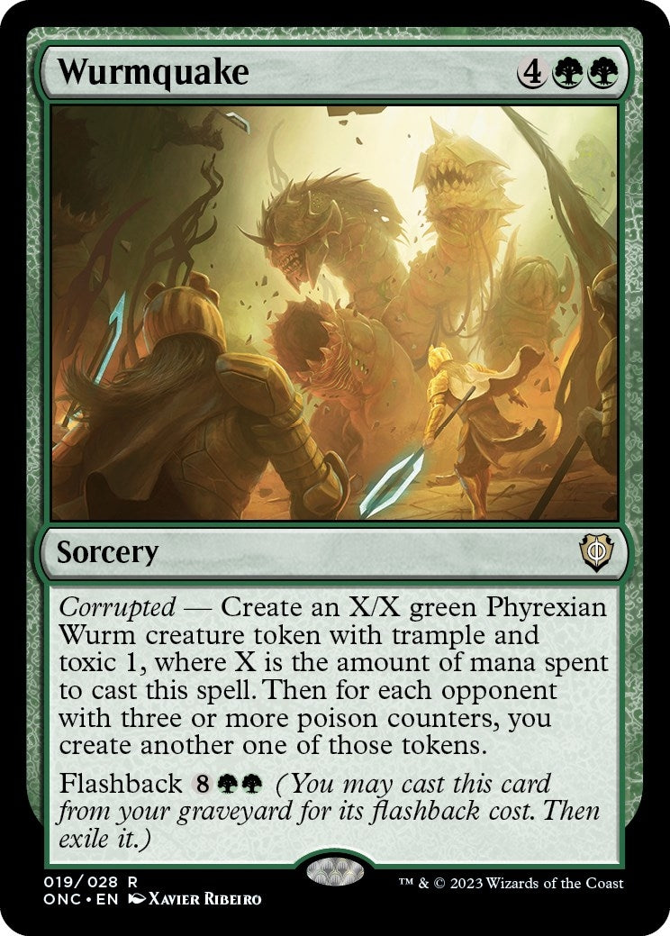 Image for Wurmquake (19) (Commander: Phyrexia: All Will Be One) - Magic: The Gathering