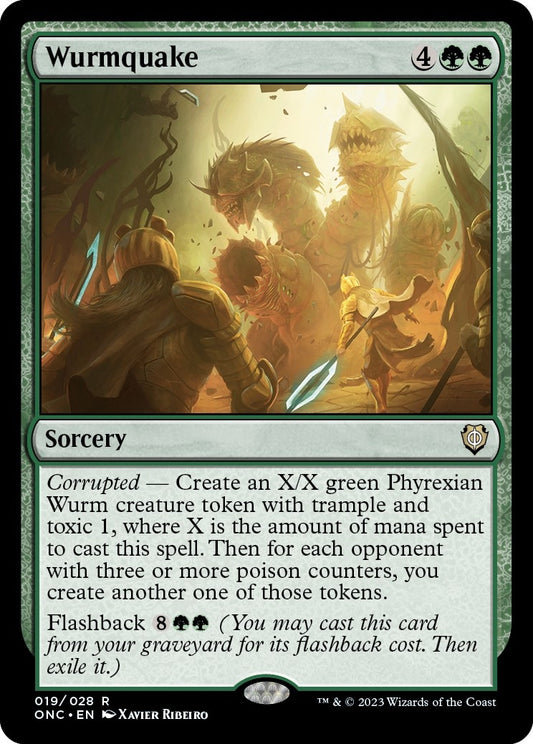 Image for Wurmquake (19) (Commander: Phyrexia: All Will Be One) - Magic: The Gathering