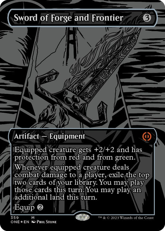 Image for Sword of Forge and Frontier (Oil Slick Raised Foil) (359) (Phyrexia: All Will Be One) - Magic: The Gathering