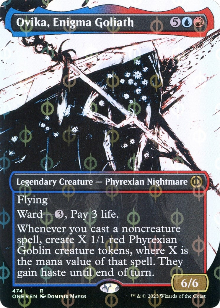 Image for Ovika, Enigma Goliath (Showcase) (Step-and-Compleat Foil) (474) (Phyrexia: All Will Be One) - Magic: The Gathering