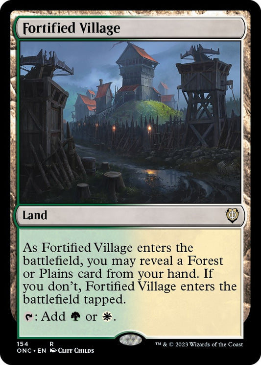 Image for Fortified Village (154) (Commander: Phyrexia: All Will Be One) - Magic: The Gathering