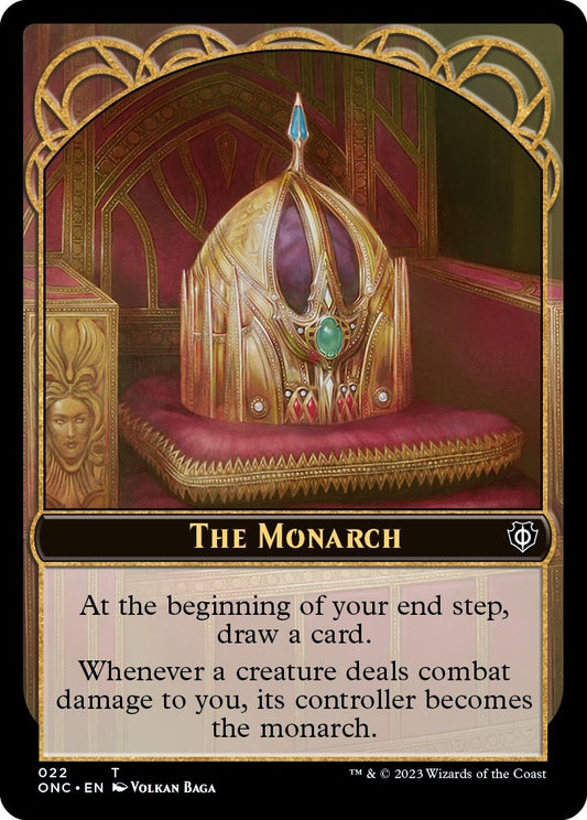 Image for The Monarch // Golem Double-Sided Token (22 // 18) (Commander: Phyrexia: All Will Be One) - Magic: The Gathering