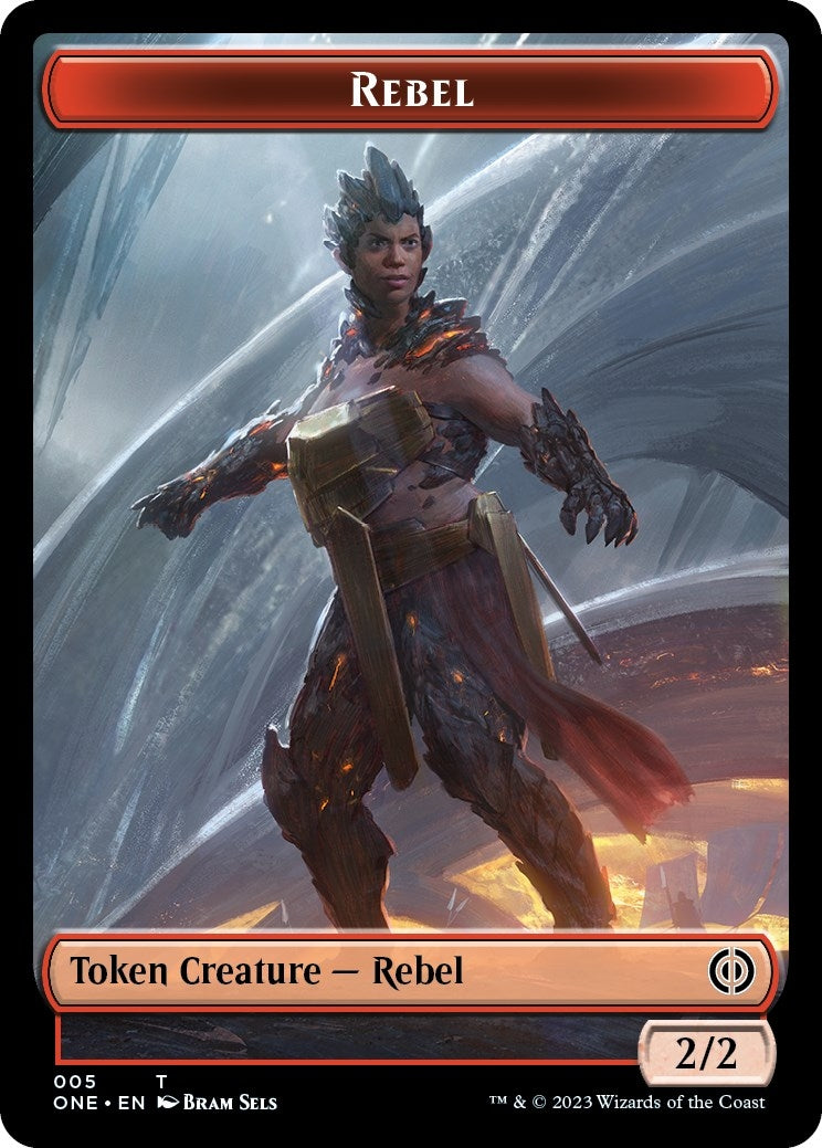 Image for Rebel // Goblin Double-Sided Token (5 // 11) (Commander: Phyrexia: All Will Be One) - Magic: The Gathering