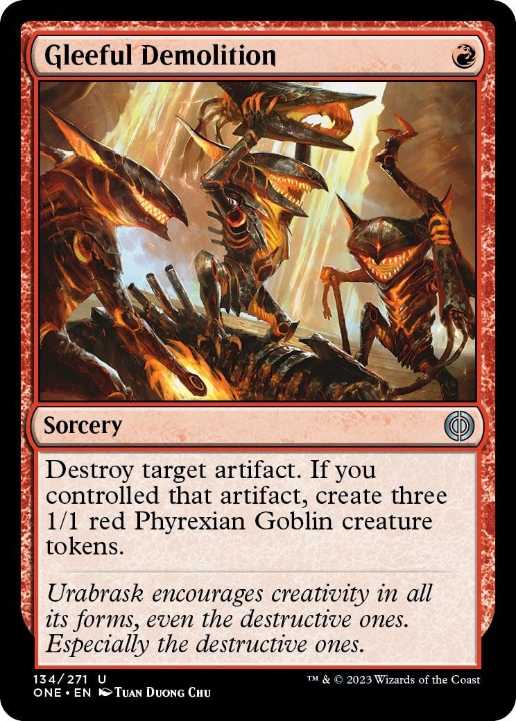 Image for Gleeful Demolition (134) (Phyrexia: All Will Be One) - Magic: The Gathering