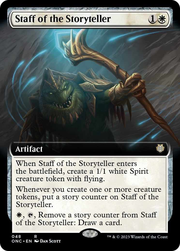 Image for Staff of the Storyteller (Extended Art) (48) (Commander: Phyrexia: All Will Be One) - Magic: The Gathering