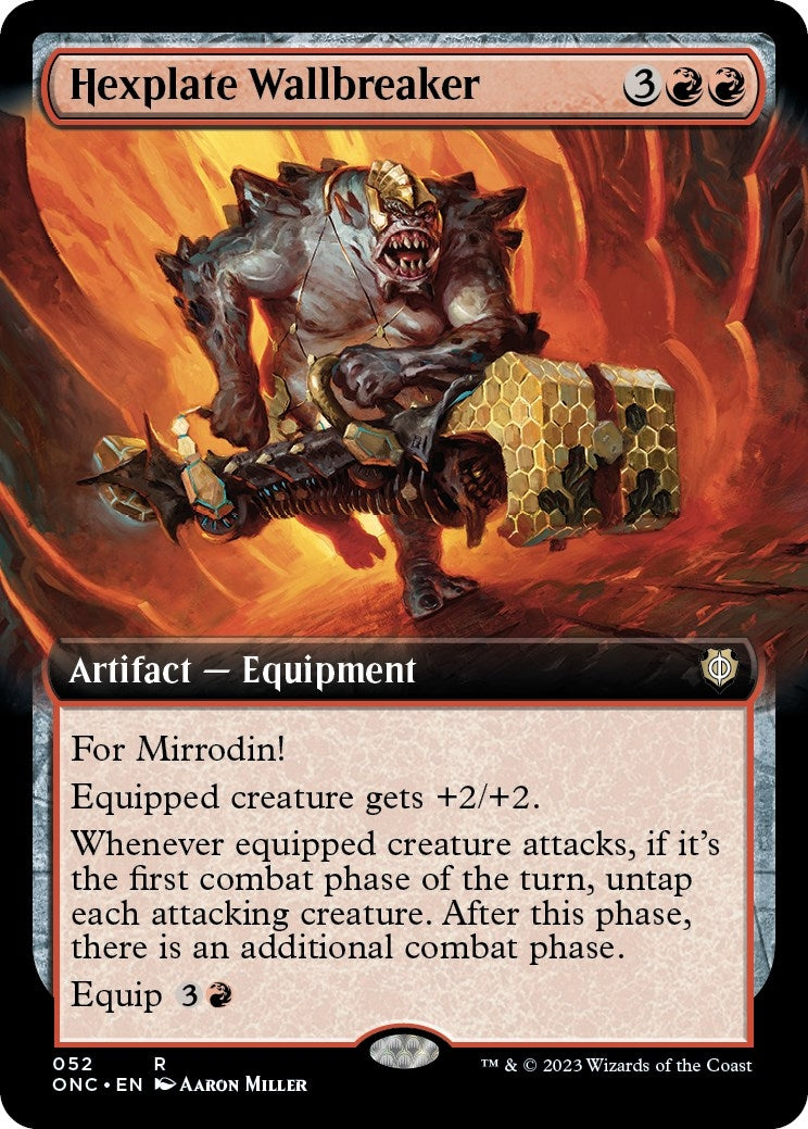 Image for Hexplate Wallbreaker (Extended Art) (52) (Commander: Phyrexia: All Will Be One) - Magic: The Gathering