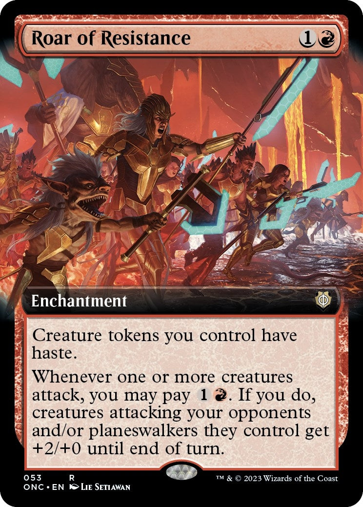 Image for Roar of Resistance (Extended Art) (53) (Commander: Phyrexia: All Will Be One) - Magic: The Gathering