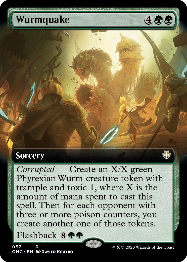 Image for Wurmquake (Extended Art) (57) (Commander: Phyrexia: All Will Be One) - Magic: The Gathering