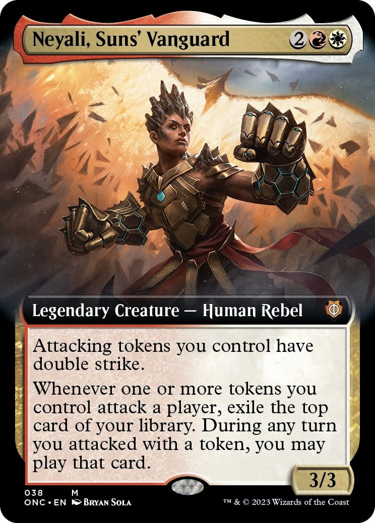 Image for Neyali, Suns' Vanguard (Extended Art) (38) (Commander: Phyrexia: All Will Be One) - Magic: The Gathering