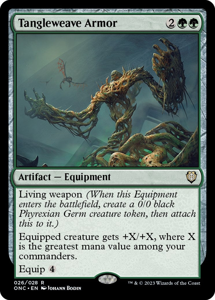 Image for Tangleweave Armor (26) (Commander: Phyrexia: All Will Be One) - Magic: The Gathering