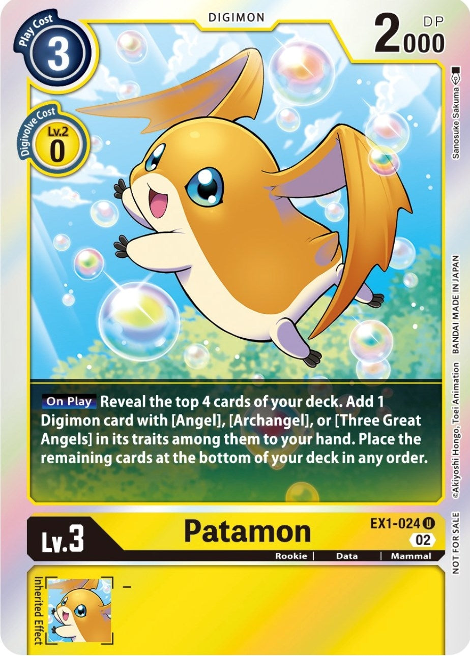 Image for Patamon (Official Tournament Pack Vol.8) (EX1-024 U) (Classic Collection) - Digimon Card Game