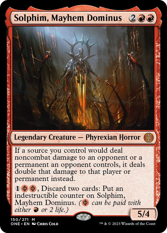 Image for Solphim, Mayhem Dominus (150) (Phyrexia: All Will Be One) - Magic: The Gathering