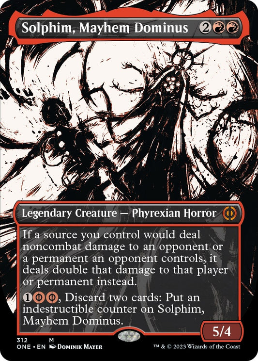 Image for Solphim, Mayhem Dominus (Showcase) (312) (Phyrexia: All Will Be One) - Magic: The Gathering
