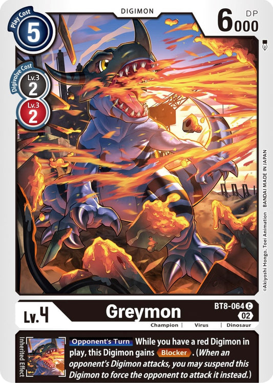 Image for Greymon (Winner Pack Dimensional Phase) (BT8-064 C) (New Awakening) - Digimon Card Game