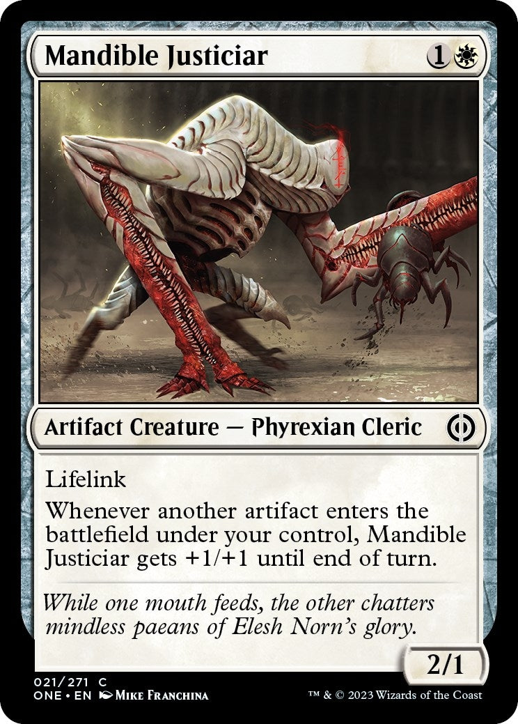 Image for Mandible Justiciar (21) (Phyrexia: All Will Be One) - Magic: The Gathering