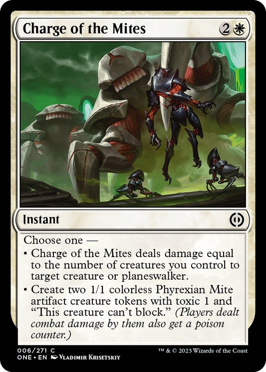 Image for Charge of the Mites (6) (Phyrexia: All Will Be One) - Magic: The Gathering