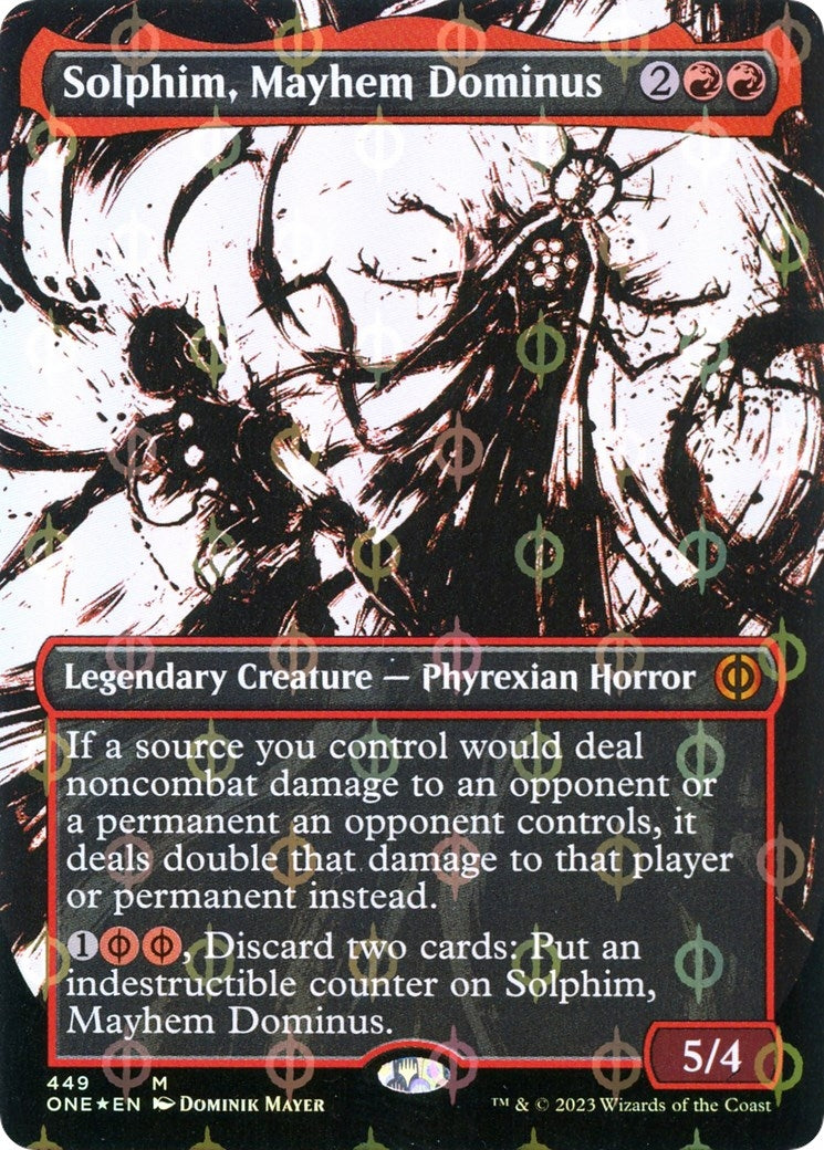 Image for Solphim, Mayhem Dominus (Showcase) (Step-and-Compleat Foil) (449) (Phyrexia: All Will Be One) - Magic: The Gathering