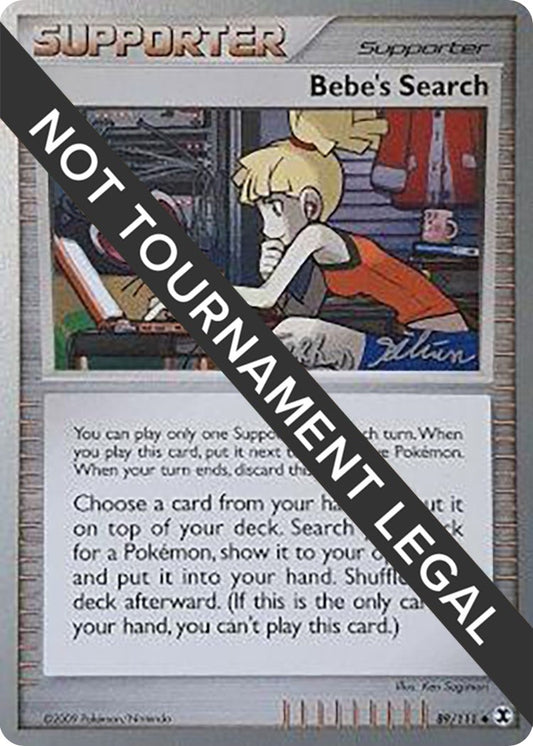 Image for Bebe's Search - 2009 (Stephen Silvestro) (89/111) (World Championship Decks) - Pokemon