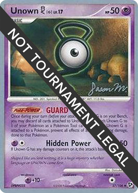 Image for Unown [G] - 2009 (Jason Martinez) (57/106) (World Championship Decks) - Pokemon