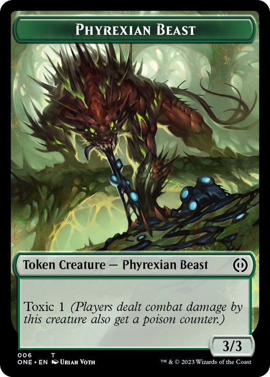 Image for Phyrexian Beast Token (6) (Phyrexia: All Will Be One) - Magic: The Gathering