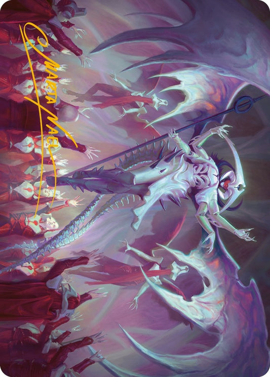 Image for Atraxa, Grand Unifier Art Card (45/81) (Gold-Stamped Signature) (45) (Art Series: Phyrexia: All Will Be One) - Magic: The Gathering