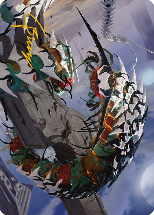 Image for Atraxa's Skitterfang Art Card (Gold-Stamped Signature) (55) (Art Series: Phyrexia: All Will Be One) - Magic: The Gathering
