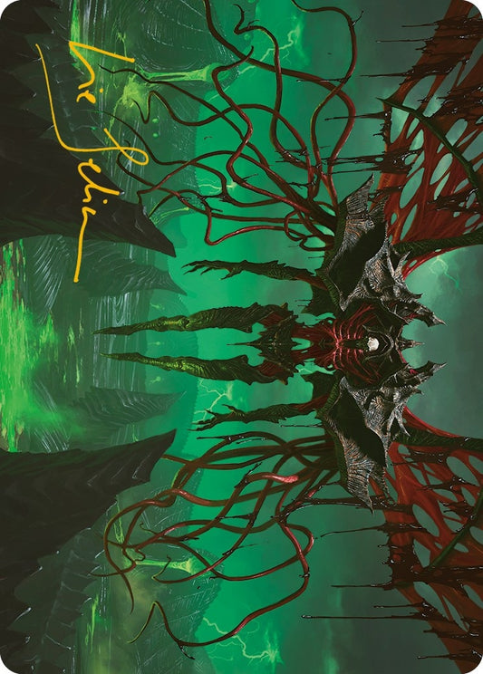 Image for Archfiend of the Dross Art Card (Gold-Stamped Signature) (18) (Art Series: Phyrexia: All Will Be One) - Magic: The Gathering
