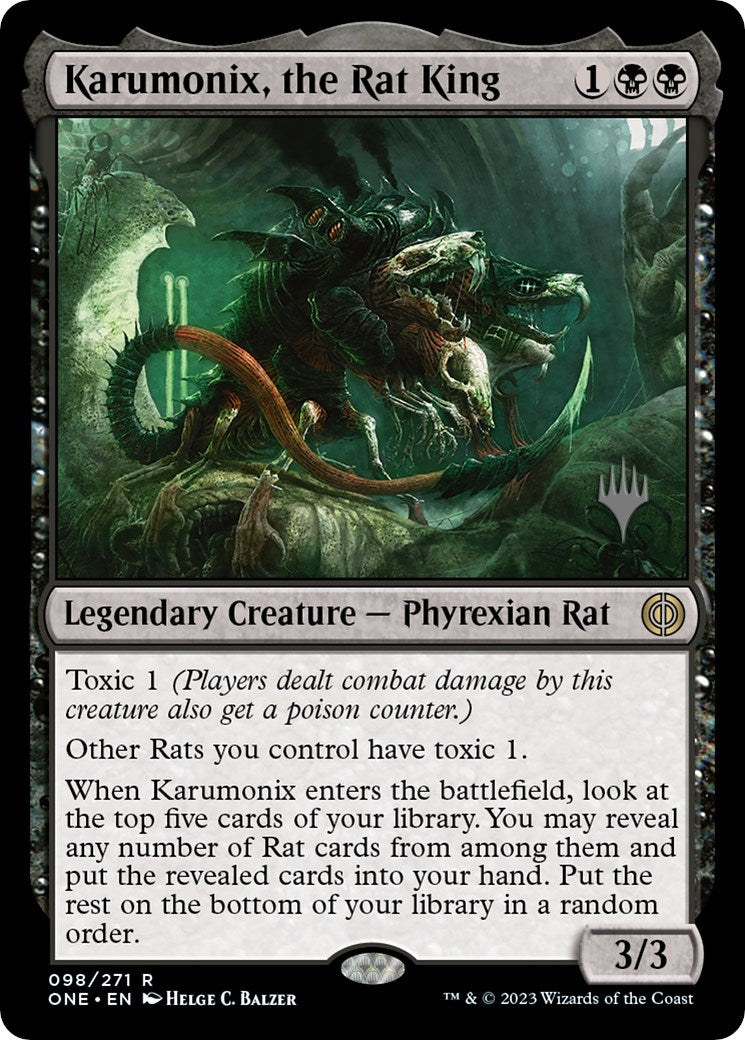 Image for Karumonix, the Rat King (98) (Promo Pack: Phyrexia: All Will Be One) - Magic: The Gathering