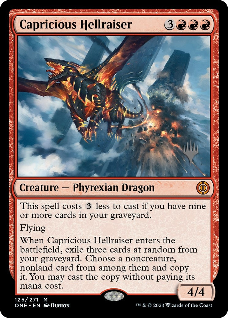 Image for Capricious Hellraiser (125) (Promo Pack: Phyrexia: All Will Be One) - Magic: The Gathering