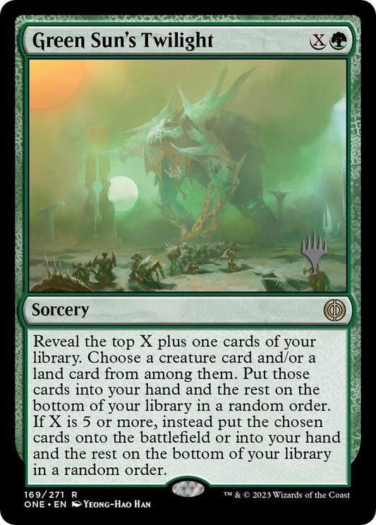 Image for Green Sun's Twilight (169) (Promo Pack: Phyrexia: All Will Be One) - Magic: The Gathering