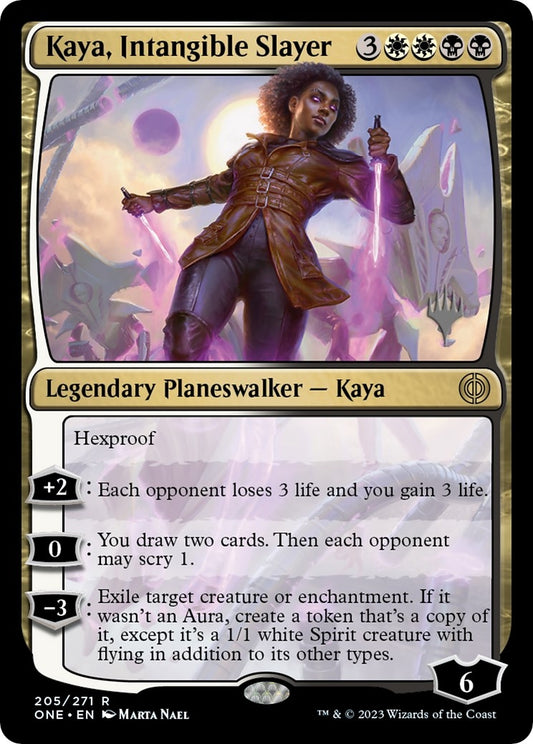 Image for Kaya, Intangible Slayer (205) (Promo Pack: Phyrexia: All Will Be One) - Magic: The Gathering