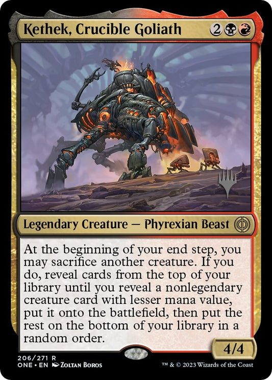 Image for Kethek, Crucible Goliath (206) (Promo Pack: Phyrexia: All Will Be One) - Magic: The Gathering