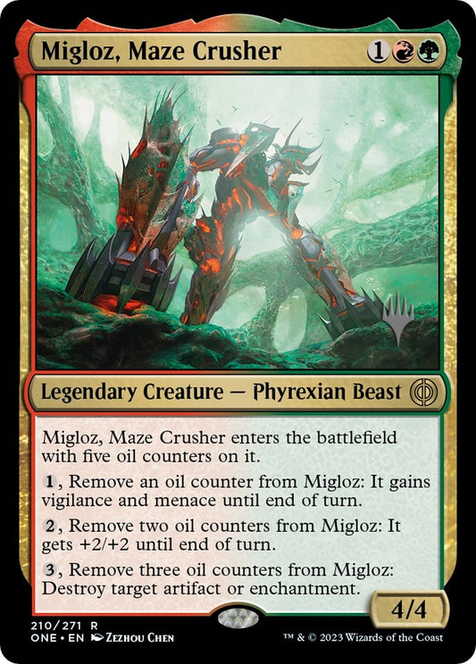 Image for Migloz, Maze Crusher (210) (Promo Pack: Phyrexia: All Will Be One) - Magic: The Gathering