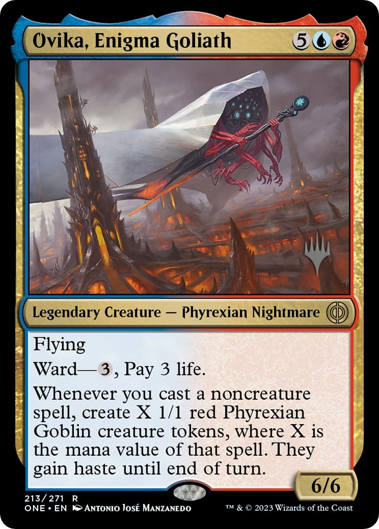 Image for Ovika, Enigma Goliath (213) (Promo Pack: Phyrexia: All Will Be One) - Magic: The Gathering