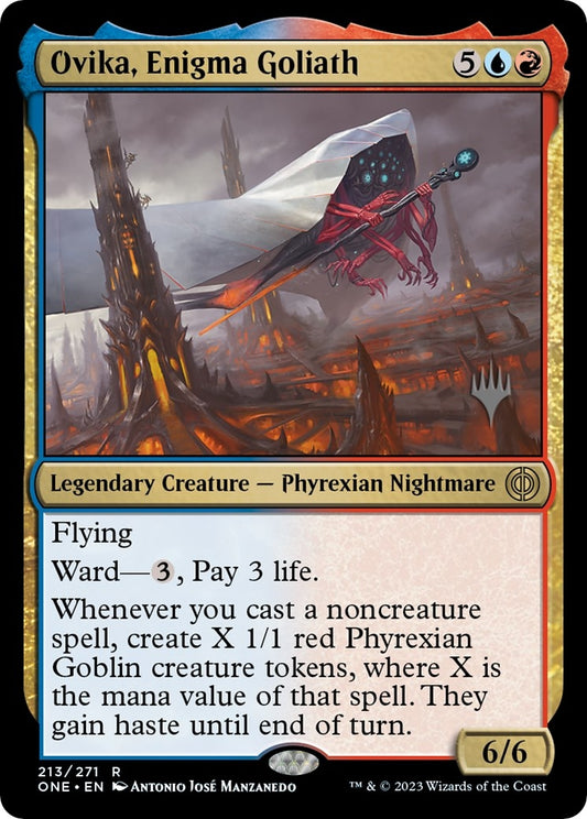 Image for Ovika, Enigma Goliath (213) (Promo Pack: Phyrexia: All Will Be One) - Magic: The Gathering