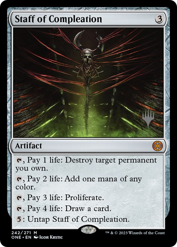 Image for Staff of Compleation (242) (Promo Pack: Phyrexia: All Will Be One) - Magic: The Gathering