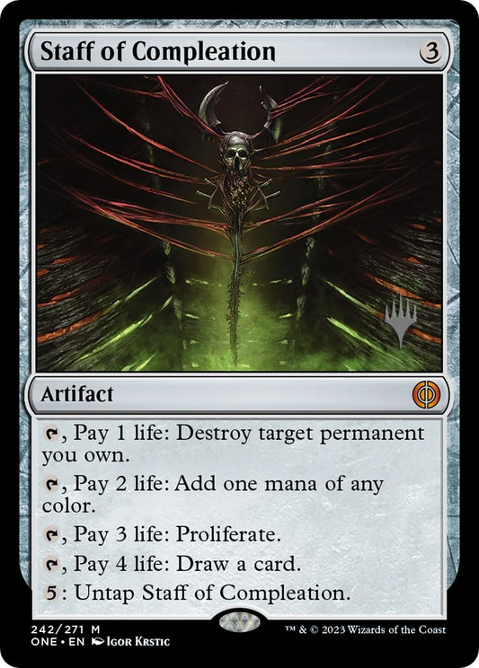 Image for Staff of Compleation (242) (Promo Pack: Phyrexia: All Will Be One) - Magic: The Gathering