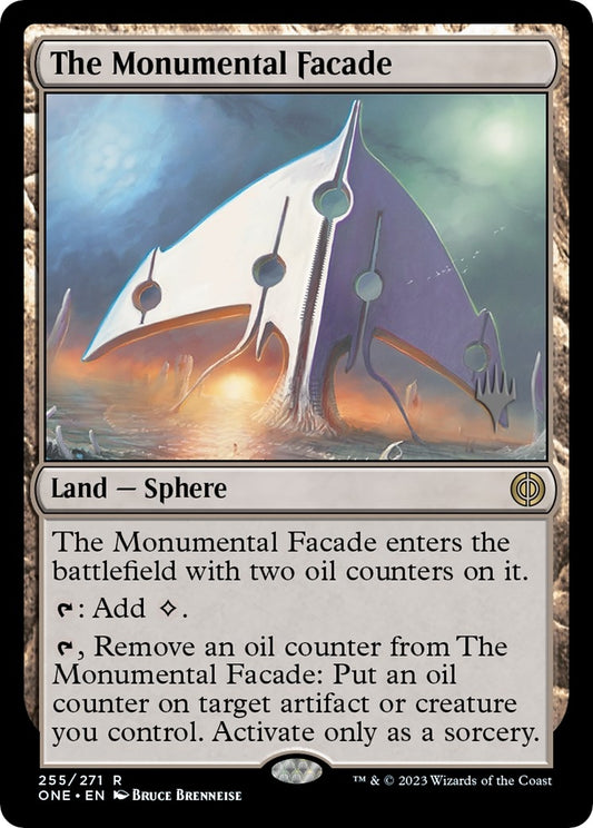Image for The Monumental Facade (255) (Promo Pack: Phyrexia: All Will Be One) - Magic: The Gathering