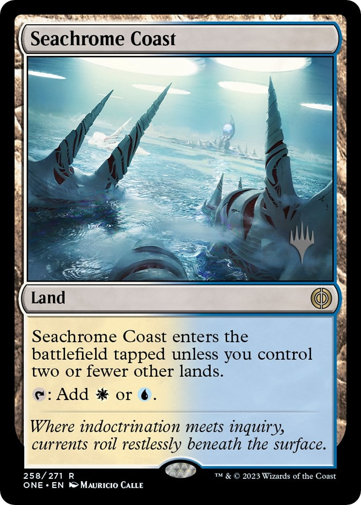 Image for Seachrome Coast (258) (Promo Pack: Phyrexia: All Will Be One) - Magic: The Gathering