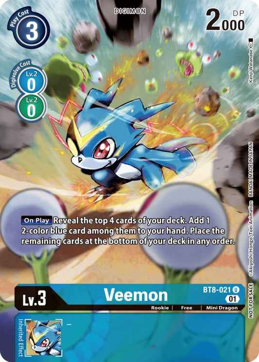 Image for Veemon (Dimensional Phase Pre-Release) (BT8-021 U) (New Awakening) - Digimon Card Game