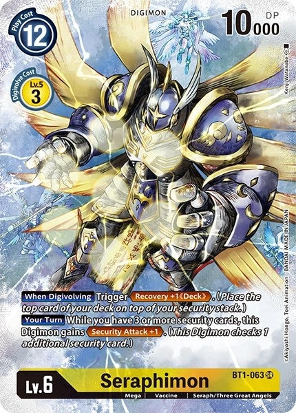 Image for Seraphimon (Alternate Art) (BT1-063 SR) (Dimensional Phase) - Digimon Card Game