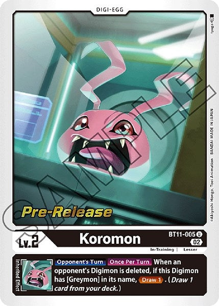 Image for Koromon (BT11-005 U) (Dimensional Phase Pre-Release Cards) - Digimon Card Game