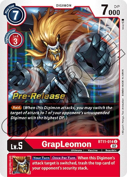 Image for GrapLeomon (BT11-014 U) (Dimensional Phase Pre-Release Cards) - Digimon Card Game